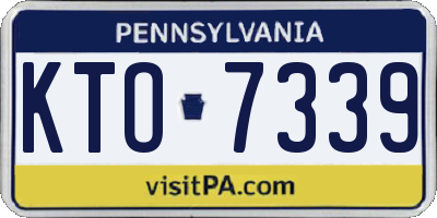 PA license plate KTO7339