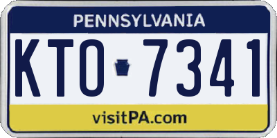 PA license plate KTO7341