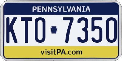 PA license plate KTO7350