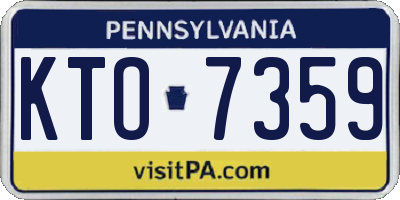 PA license plate KTO7359