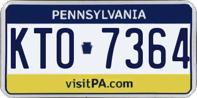 PA license plate KTO7364