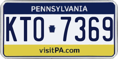 PA license plate KTO7369