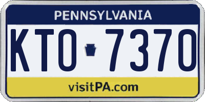 PA license plate KTO7370