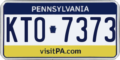 PA license plate KTO7373