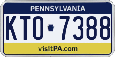 PA license plate KTO7388