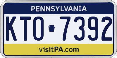PA license plate KTO7392