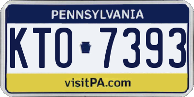 PA license plate KTO7393