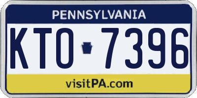 PA license plate KTO7396