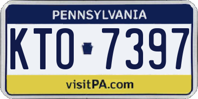 PA license plate KTO7397