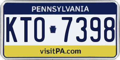 PA license plate KTO7398