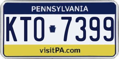 PA license plate KTO7399