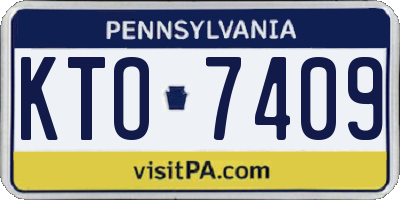 PA license plate KTO7409