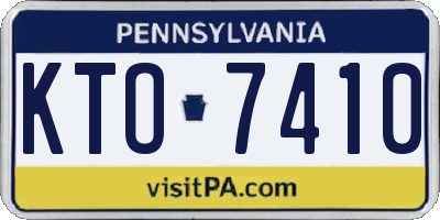 PA license plate KTO7410