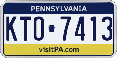 PA license plate KTO7413