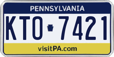 PA license plate KTO7421