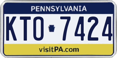 PA license plate KTO7424