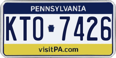 PA license plate KTO7426