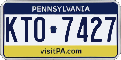 PA license plate KTO7427