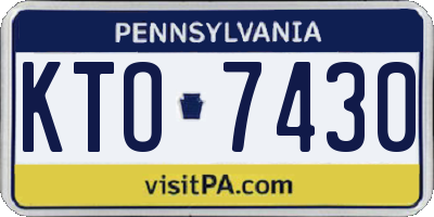 PA license plate KTO7430