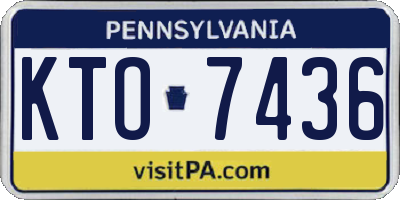 PA license plate KTO7436