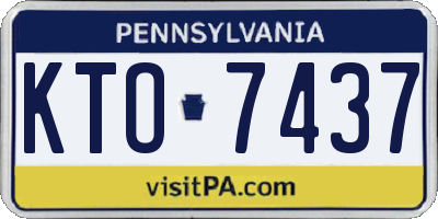 PA license plate KTO7437
