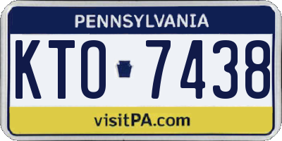 PA license plate KTO7438