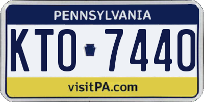 PA license plate KTO7440