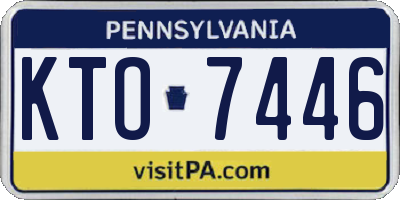 PA license plate KTO7446