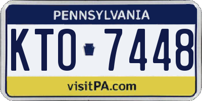 PA license plate KTO7448