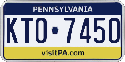 PA license plate KTO7450