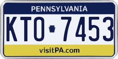 PA license plate KTO7453