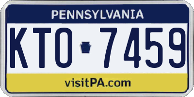 PA license plate KTO7459