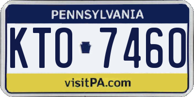 PA license plate KTO7460