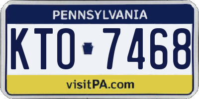 PA license plate KTO7468