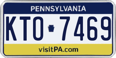 PA license plate KTO7469