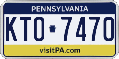 PA license plate KTO7470