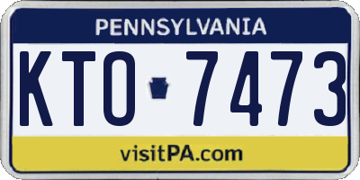 PA license plate KTO7473