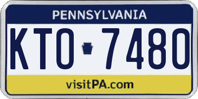 PA license plate KTO7480