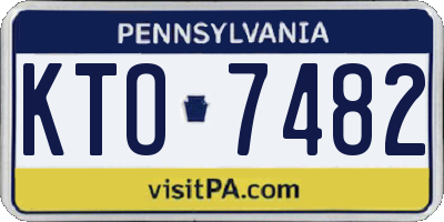 PA license plate KTO7482
