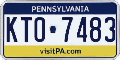 PA license plate KTO7483
