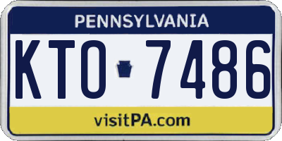 PA license plate KTO7486