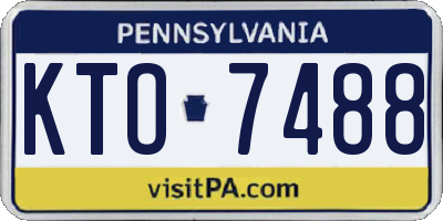 PA license plate KTO7488