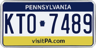 PA license plate KTO7489