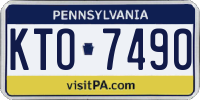 PA license plate KTO7490