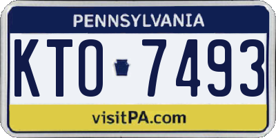 PA license plate KTO7493