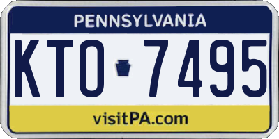 PA license plate KTO7495
