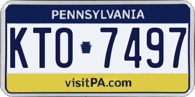 PA license plate KTO7497