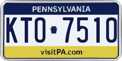 PA license plate KTO7510