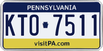 PA license plate KTO7511