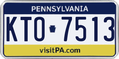 PA license plate KTO7513
